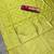 parrot green pink silk blend banarasi saree with unstitched blouse piece