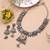 Multi color dual tone oxidised necklace set designer style