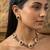 Black color designer dual tone oxidised necklace set