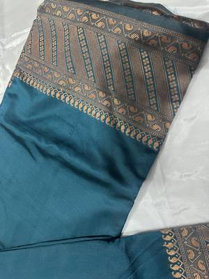 morpich silk blend banarasi saree with unstitched blouse piece 8