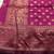 Wine Silk Blend Banarasi Saree Unstitched Blouse Piece