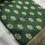 Green silk blend banarasi saree with unstitched blouse piece
