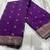 Purple Silk Blend Banarasi Saree Blouse Piece Soft