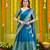 Elegant Teal Blue Festive Lehenga Set