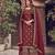 Maroon premium pura dola silk jacquard plazzo salwar suit