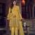Yellow frilled net designer semi-stitched salwar suit
