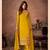 Yellow designer georgette sraight cut semi-stitched salwar suit
