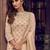 Peach crease crisp georgette semi-stitched salwar suit