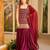 Maroon georgette embroidered kurta set