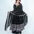 Black satin embroidered kurta set