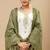 White georgette embroidered kurta set