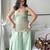 Green georgette embroidered kurta set