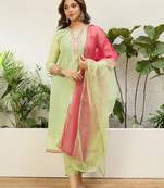 Women's silk 3 piece ethnic set for women
