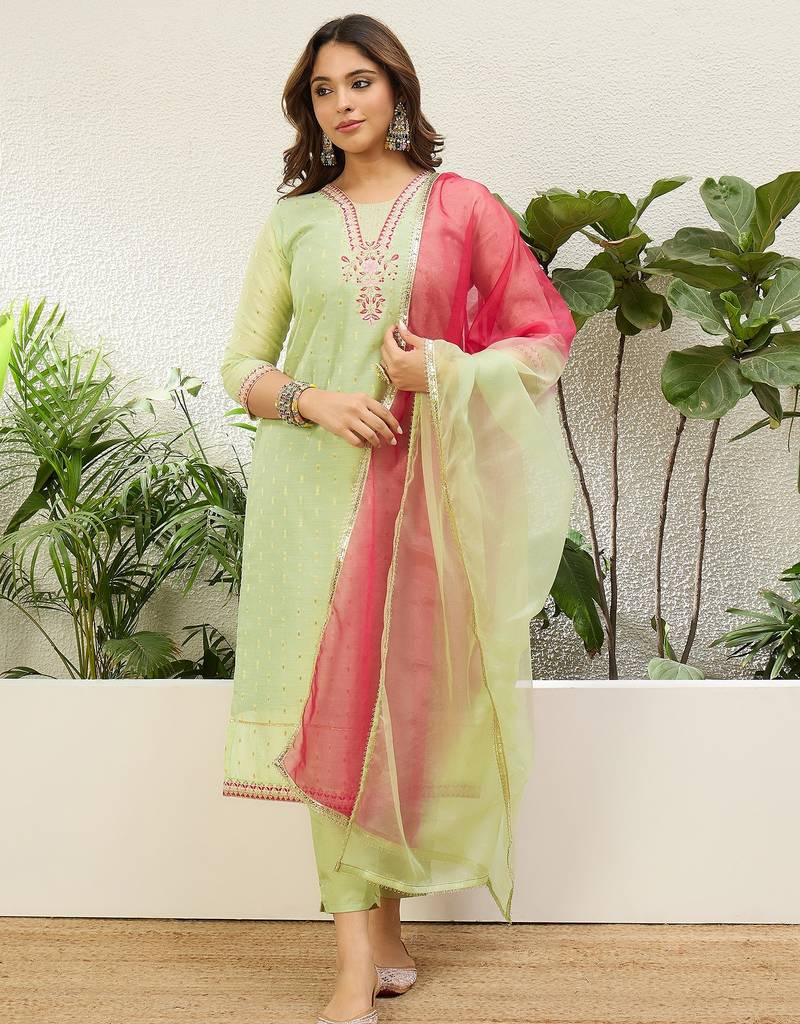 Women's silk 3 piece ethnic set for women