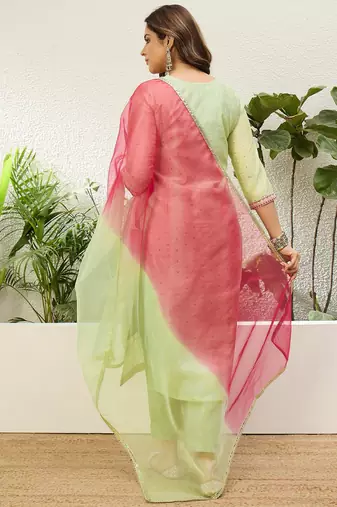 Women's silk 3 piece ethnic set for women