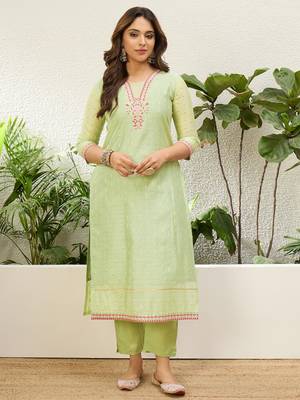 Women's silk 3 piece ethnic set for women 4