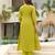 Lemon yellow chinon flared kurta set