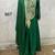 Green vichitra silk blend embroidered flared kurta set