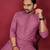 Dusty Pink Heavy Embroidery Work With Fabric Cotton Rayon Mens Ethnic wear Kurta Pajama Set 