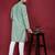 Sea Green Heavy Embroidery Work With Fabric Cotton Rayon Mens Ethnic wear Kurta Pajama Set 