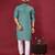 Teal Green Heavy Embroidery Work With Fabric Cotton Rayon Mens Ethnic wear Kurta Pajama Set 
