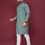 Teal Green Heavy Embroidery Work With Fabric Cotton Rayon Mens Ethnic wear Kurta Pajama Set 