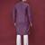 Purple Heavy Embroidery Work With Fabric Cotton Rayon Mens Ethnic wear Kurta Pajama Set 