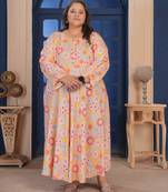 Multi floral printed rayon kurti for women
