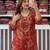 Maroon front & back embroidery work faux georgette kurti with dupatta and palazzo