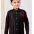 Black jacket attached indo-western  set with computer stone work, lace & fancy buttons