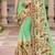 Women's designer chiffon embroidered festive wear saree with blouse