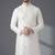 White dupion silk embroidered kurta