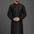 Black  dupion silk embroidered kurta