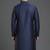 Navy  dupion silk embroidered kurta