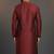 Maroon dupion silk embroidered kurta