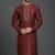 Maroon dupion silk embroidered kurta