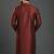 Maroon dupion silk embroidered kurta
