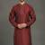 Maroon dupion silk embroidered kurta