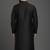 Black dupion silk embroidered kurta