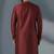 Maroon dupion silk embroidered kurta