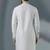 White  dupion silk embroidered kurta