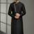 Black  dupion silk embroidered kurta