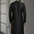 Black  dupion silk embroidered kurta