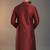Maroon dupion silk embroidered kurta