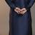 Navy dupion silk embroidered kurta