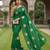 Women's sana silk designer zari & thread embroidery festive saree with blouse