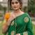 Women's sana silk designer zari & thread embroidery festive saree with blouse