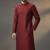 Maroon dupion silk  kurta
