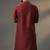 Maroon dupion silk  kurta