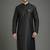 Black dupion silk embroidered kurta